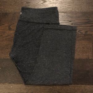 Lululemon Heather Grey Capri Yoga Leggings